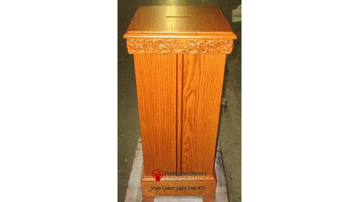 Tithe Box NO 50 Tithe/Prayer Box-Light Oak 35-Tithe Boxes, Baptismal Font, Flower Stands, and Offering Tables-Podiums Direct