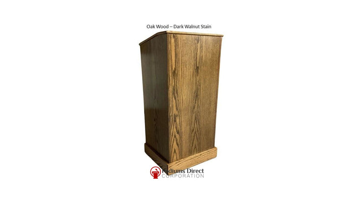 Handcrafted Solid Hardwood Lectern The Graduate-Oak Wood Dark Walnut-Handcrafted Solid Hardwood Pulpits, Podiums and Lecterns-Podiums Direct