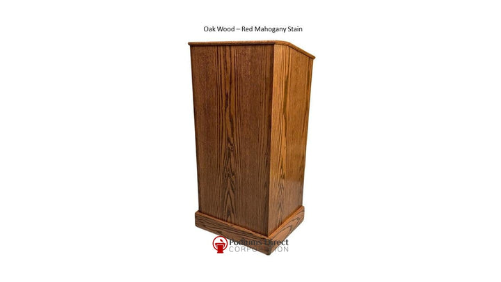 Handcrafted Solid Hardwood Lectern The Graduate-Oak Wood Red Mahogany-Handcrafted Solid Hardwood Pulpits, Podiums and Lecterns-Podiums Direct
