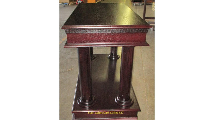 Communion Table 834 Column Pedestal-Side Dark Coffee 37-Communion Tables and Altars-Podiums Direct