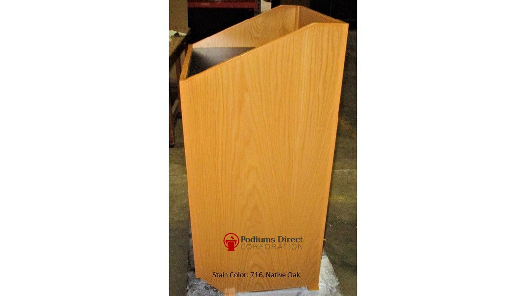 Handcrafted Solid Hardwood Lectern Spartan-Side Native Oak 716-Handcrafted Solid Hardwood Pulpits, Podiums and Lecterns-Podiums Direct