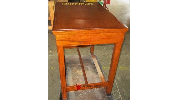 Offering Table 305-Side Medium Oak 43Tithe Boxes, Baptismal Font, Flower Stands, and Offering Tables -Podiums Direct