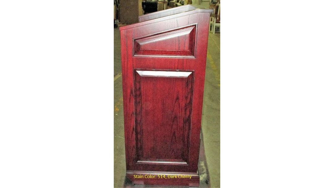 Handcrafted Solid Hardwood Lectern Colonial-Side 514 Dark Cherry-Handcrafted Solid Hardwood Pulpits, Podiums and Lecterns-Podiums Direct