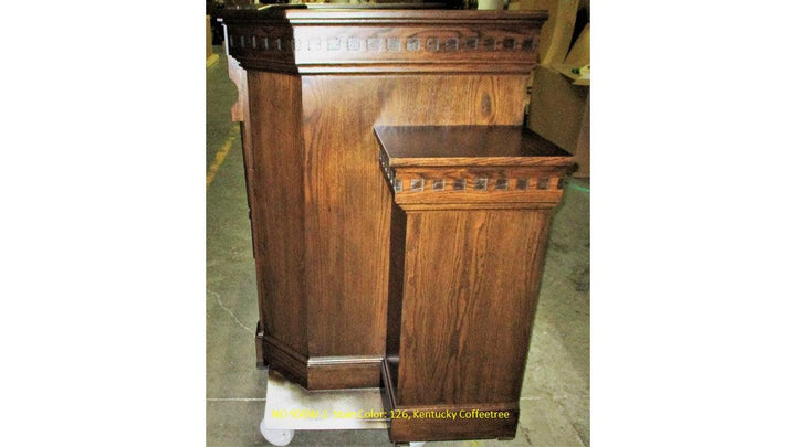 Church Wood Pulpit Wing NO 900W-Side 126 Kentucky Coffeetree-Church Solid Wood Pulpits, Podiums and Lecterns-Podiums Direct