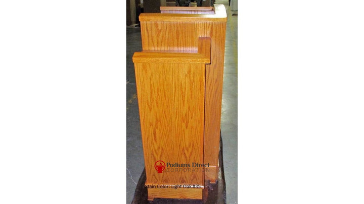 Church Wood Pulpit Victory Style with Fluting 310-Side Light Oak 35-Church Solid Wood Pulpits, Podiums and Lecterns-Podiums Direct