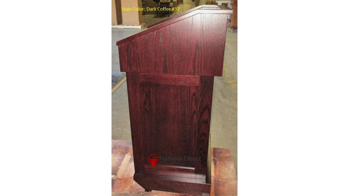 Handcrafted Solid Hardwood Lectern Celebrity-Side Dark Coffee 37-Handcrafted Solid Hardwood Pulpits, Podiums and Lecterns-Podiums Direct