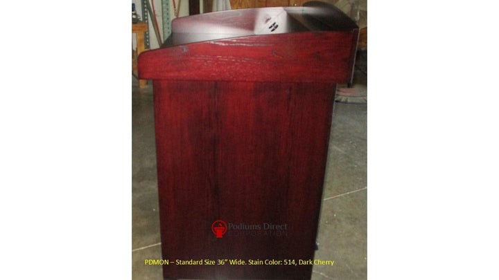 Multimedia Lectern Monarch-Multimedia Podiums and Lecterns-Side 36 Wide 514 Dark Cherry-Podiums Direct