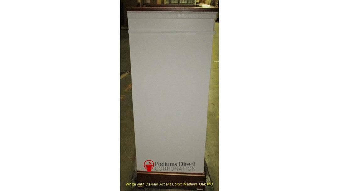 Church Wood Pulpit Single NO 821-Side Medium Oak 43-Church Solid Wood Pulpits, Podiums and Lecterns-Podiums Direct