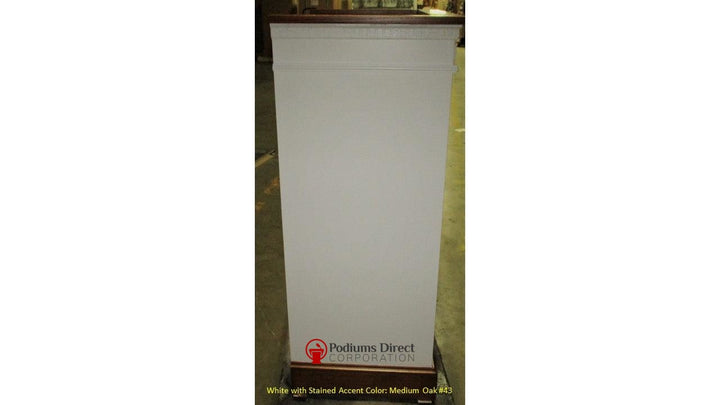 Church Wood Pulpit Single NO 821-Side Medium Oak 43-Church Solid Wood Pulpits, Podiums and Lecterns-Podiums Direct