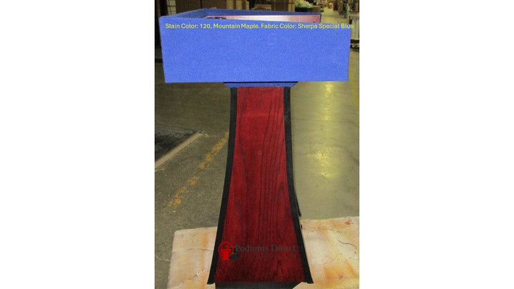 PREFront 1280 × 720px Handcrafted Solid Hardwood Lectern PD Presidential Non-Sound-Side 120 Blue-Handcrafted Solid Hardwood Pulpits, Podiums and Lecterns-Podiums Direct