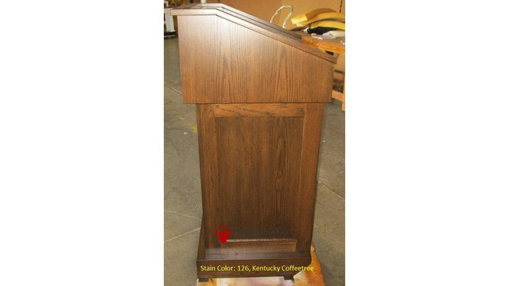 Handcrafted Solid Hardwood Lectern Celebrity-Side 126 Kentucky Coffeetree-Handcrafted Solid Hardwood Pulpits, Podiums and Lecterns-Podiums Direct