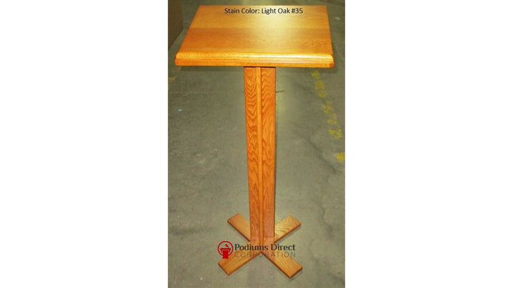 Portable Presentation Lectern T-35 Speaker Stand-Back Light Oak 35Portable Presentation Lecterns-Podiums Direct