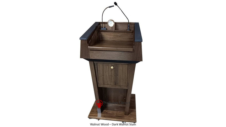 Sound Lectern PRES500-EV Presidential Evolution Podium-Back Walnut Wood Dark Walnut-Sound Podiums and Lecterns-Podiums Direct