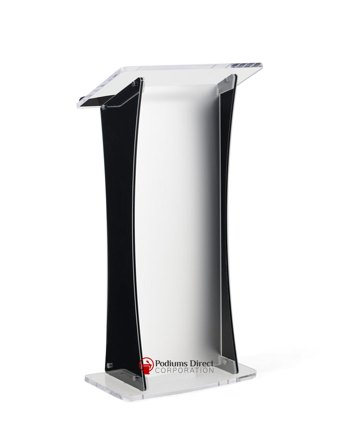 Acrylic Lectern with Portable Curved Design