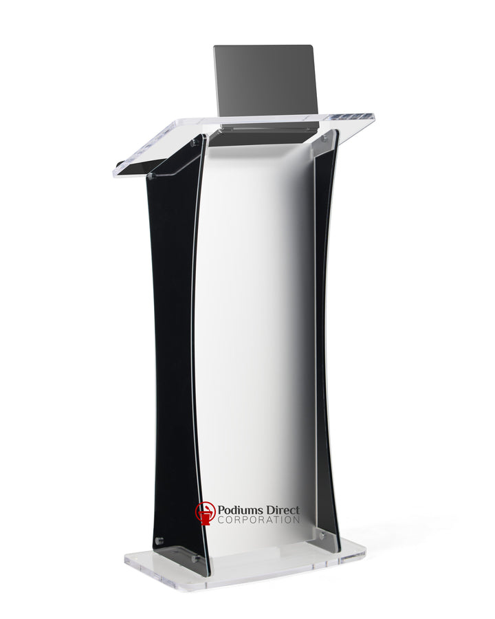 Acrylic Lectern with Portable Curved Design