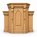 Solid Oak Gothic Arch Wing Pulpit: NO 900W