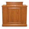 Handcrafted Solid Oak Raised Panel Lectern with Wings: Colonial