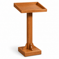 Solid Oak Pedestal Lectern with Recessed Top: T-30