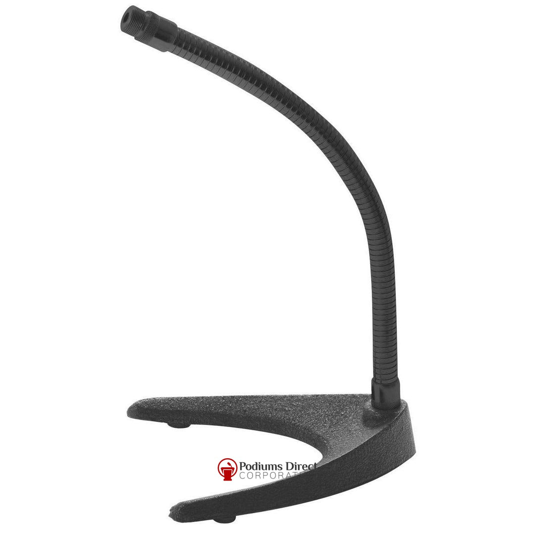 U-Base Gooseneck Desktop Microphone Stand-Black-Wireless Microphones and Lights, Podium and Lectern Options-Podiums Direct