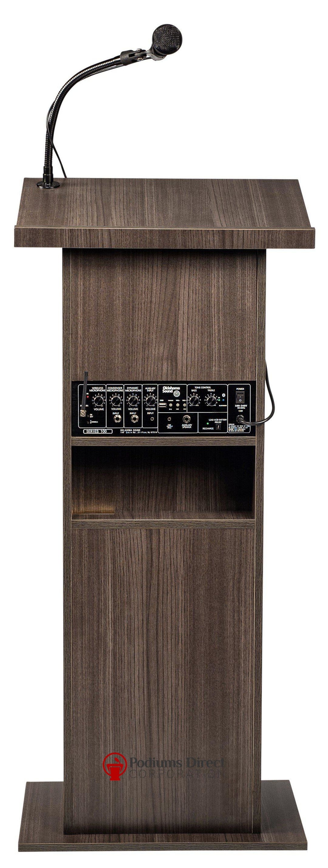 Sound Lectern 111PLS Oklahoma Sound Power Plus-Back-Sound Podiums and Lecterns-Podiums Direct