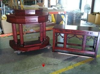 Wood with Acrylic Pulpit Custom No. 5 - FREE SHIPPING!