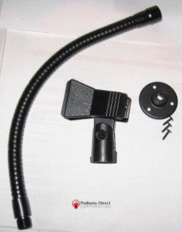 Screw On Flexible Mic Mounting Kit-Side View-Wireless Microphones and Lights, Podium and Lectern Options-Podiums Direct