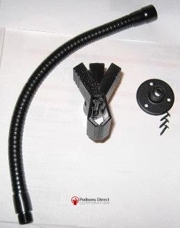 Screw On Flexible Mic Mounting Kit-Top View-Wireless Microphones and Lights, Podium and Lectern Options-Podiums Direct