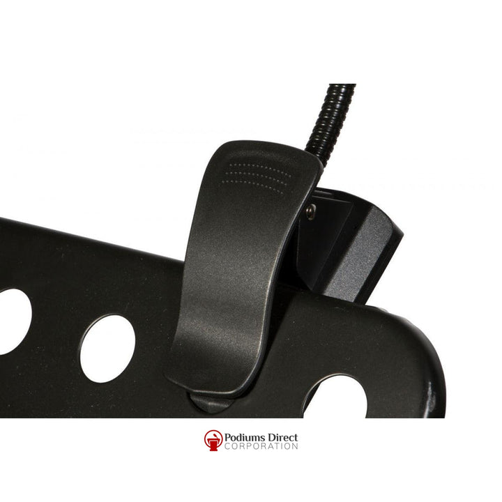 Wireless Microphones and Lights, Podium and Lectern Options-USB Rechargeable Podium Clip Light-Clamp-Podiums Direct