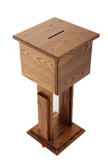 Tithe Box 719 Tithe/Prayer Box-Top View-Tithe Boxes, Baptismal Font, Flower Stands, and Offering Tables-Podiums Direct