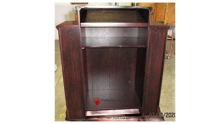 Church Wood Pulpit Wing NO 200W-Church Solid Wood Pulpits, Podiums and Lecterns-Back View-Podiums Direct