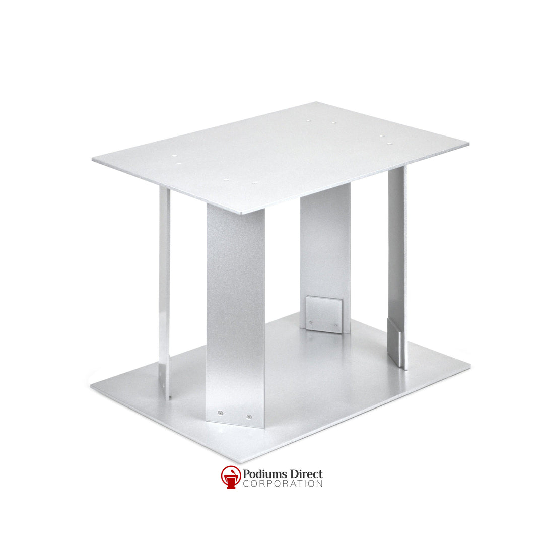 Contemporary Aluminum Side Table TC1-Angle-Tithe Boxes, Baptismal Font, Flower Stands, and Offering Tables-Podiums Direct