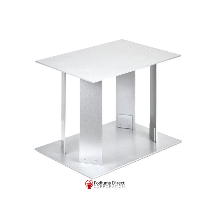 Contemporary Aluminum Side Table TC1-Angle-Tithe Boxes, Baptismal Font, Flower Stands, and Offering Tables-Podiums Direct