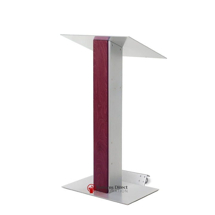 Contemporary Lectern and Podium Y-5-Angle View Mahogany-Contemporary Lecterns and Podiums-Podiums Direct