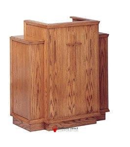 Church Wood Pulpit Wing NO 400W-Church Solid Wood Pulpits, Podiums and Lecterns-Podiums Direct