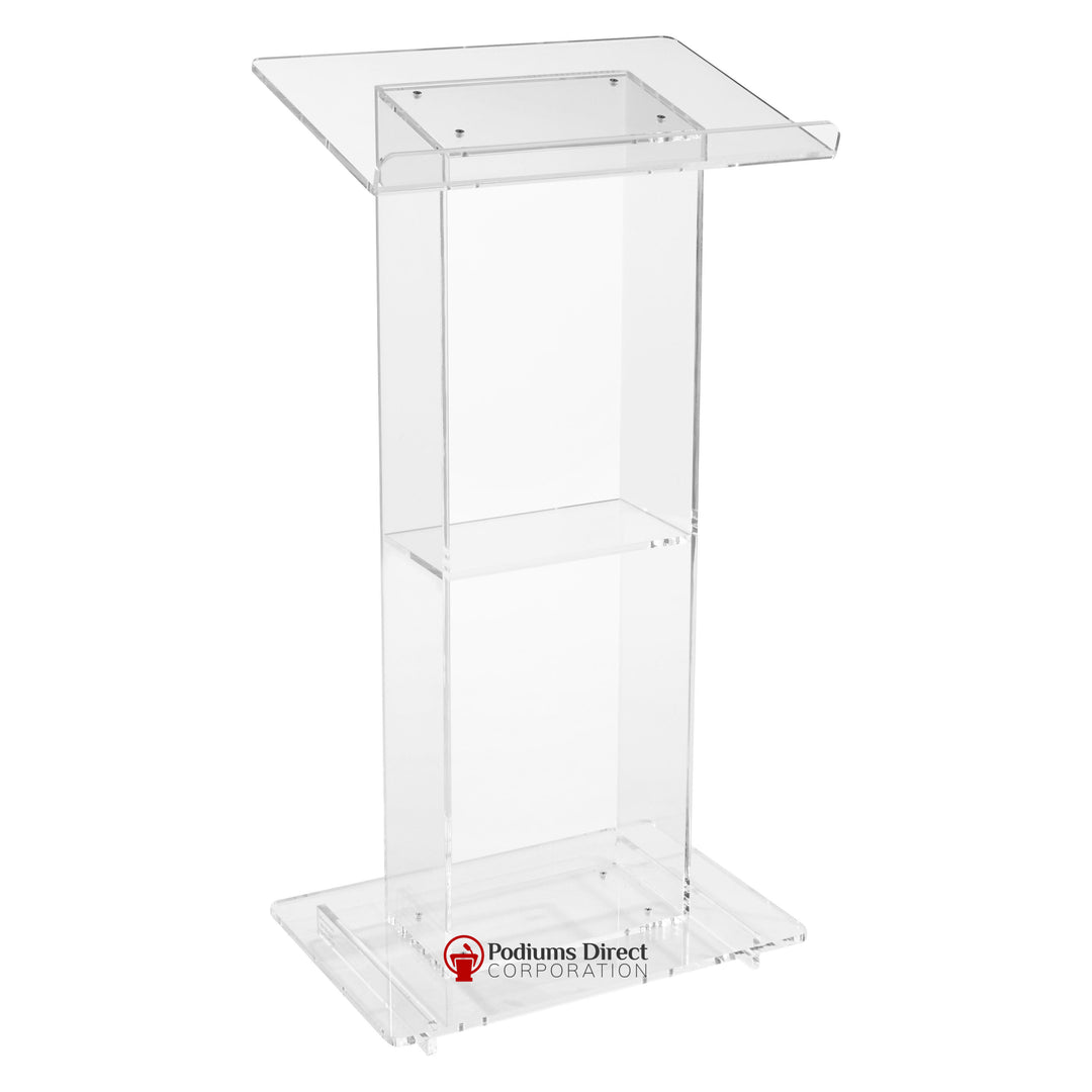 Acrylic Lectern Oklahoma Sound 401S-Back View-Acrylic Pulpits, Podiums and Lecterns-Podiums Direct