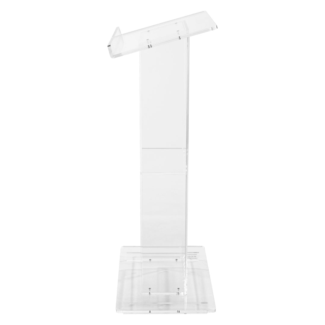 Acrylic Lectern Oklahoma Sound 401S-Side View-Acrylic Pulpits, Podiums and Lecterns-Podiums Direct