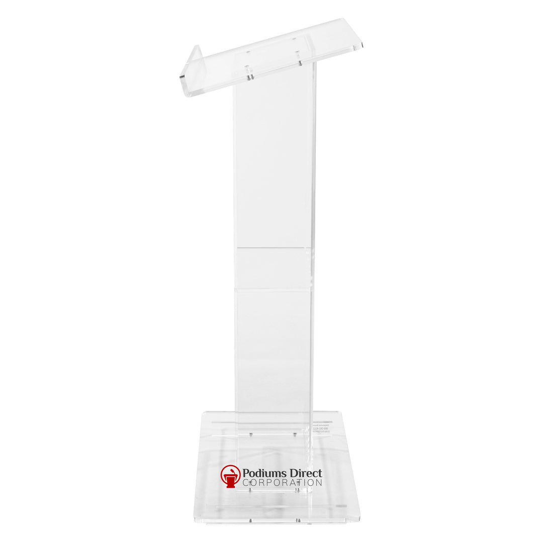 Acrylic Lectern Oklahoma Sound 401S-Side View-Acrylic Pulpits, Podiums and Lecterns-Podiums Direct