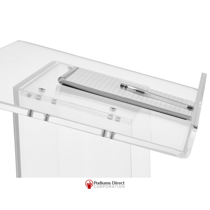 Acrylic Lectern Oklahoma Sound 401S-Top View-Acrylic Pulpits, Podiums and Lecterns-Podiums Direct