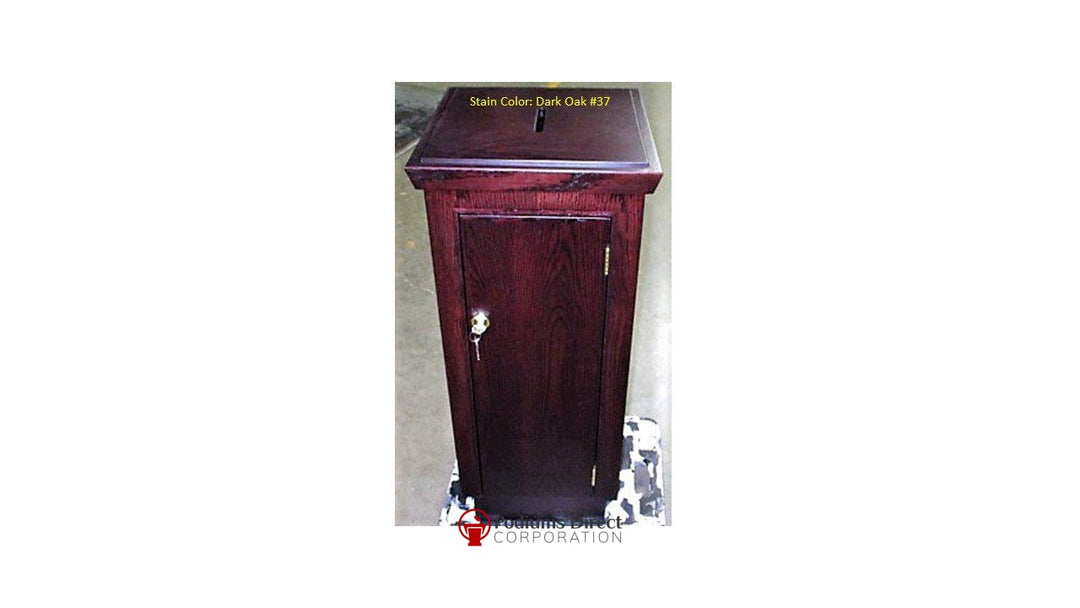 Tithe Box NO 40 Tithe/Prayer Box-Back Dark Oak 37-Tithe Boxes, Baptismal Font, Flower Stands, and Offering Tables-Podiums Direct