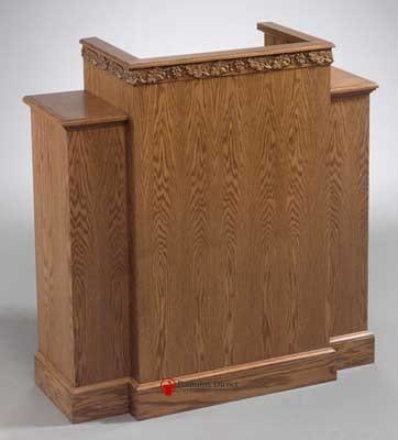 Church Wood Pulpit Wing NO 500W-Church Solid Wood Pulpits, Podiums and Lecterns-Podiums Direct