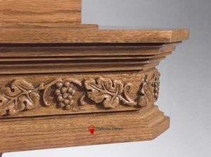 Church Wood Pulpit Pedestal NO 5402-Scroll Work Detail-Church Solid Wood Pulpits, Podiums and Lecterns-Podiums Direct