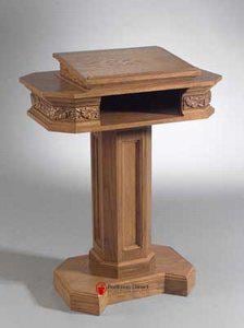 Church Pulpit Set NO 5402-Pulpit Back View-Pulpit Sets-Podiums Direct