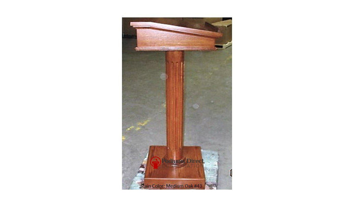 Custom No. 5SS Speaker Stand-Side Medium Oak 43-Church Solid Wood Pulpits, Podiums and Lecterns-Podiums Direct