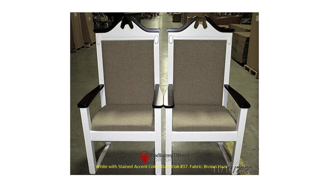 Clergy Church Chair TPC-603C Series 52" Height Center Pulpit Chair-Front Brown Haze-Clergy Church Chairs-Podiums Direct