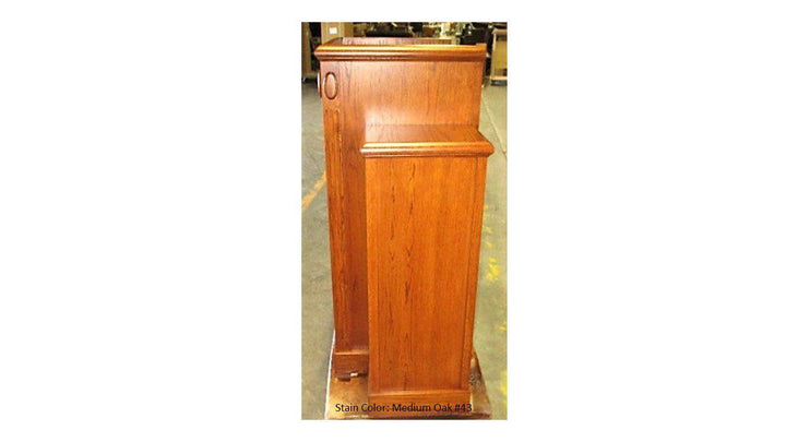 Church Wood Pulpit TWP-105-Side Medium Oak 43-Church Wood Pulpits, Podiums and Lecterns-Podiums Direct