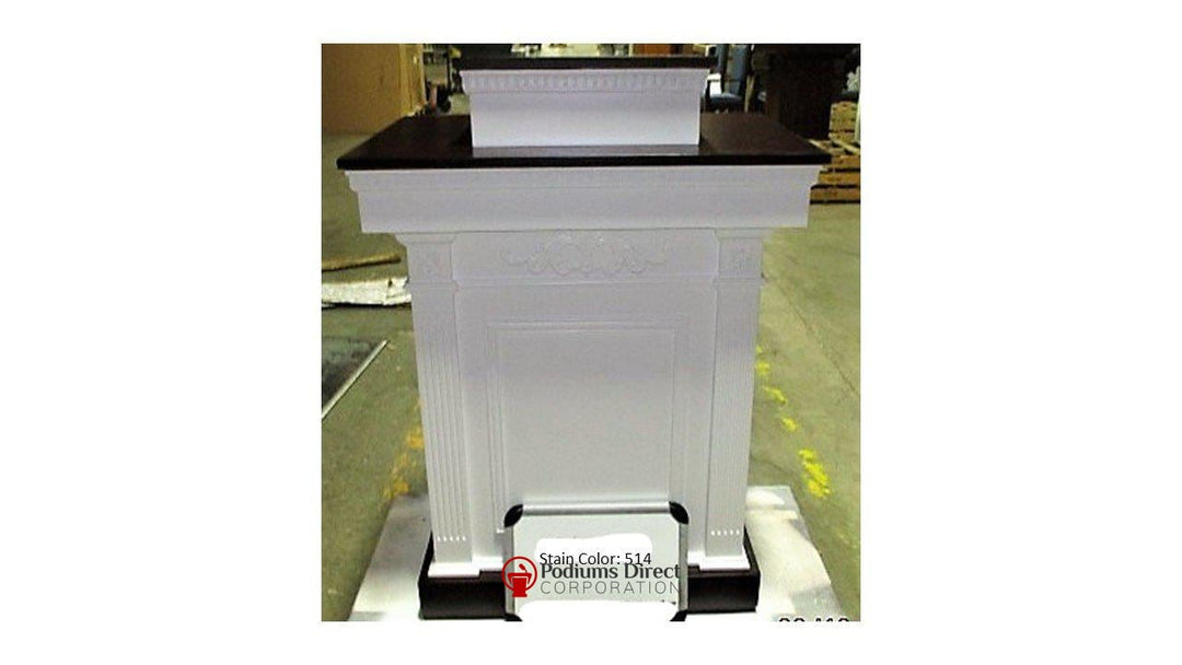 Church Wood Pulpit Colonial Tiered TSP-620- Front 514-Church Solid Wood Pulpits, Podiums and Lecterns-Podiums Direct