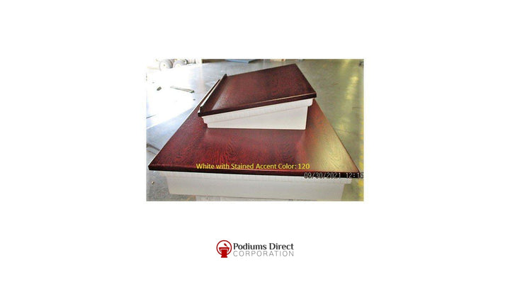 Church Wood Pulpit Colonial Tiered TSP-620- Top White with 120-Church Solid Wood Pulpits, Podiums and Lecterns-Podiums Direct