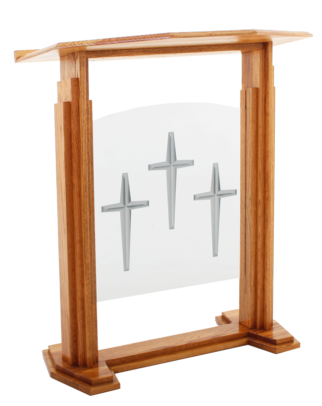 Wood with Acrylic Pulpit 701 Proclaimer-Wood With Acrylic Pulpits, Podiums and Lecterns-Podiums Direct