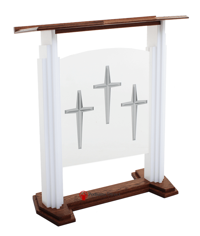 Wood with Acrylic Pulpit 701W Proclaimer-Wood With Acrylic Pulpits, Podiums and Lecterns-Podiums Direct