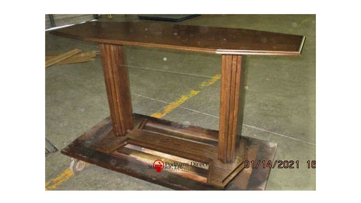 Communion Table 705 Proclaimer Acrylic and Wood Style-Angle 126-Communion Tables and Altars-Podiums Direct